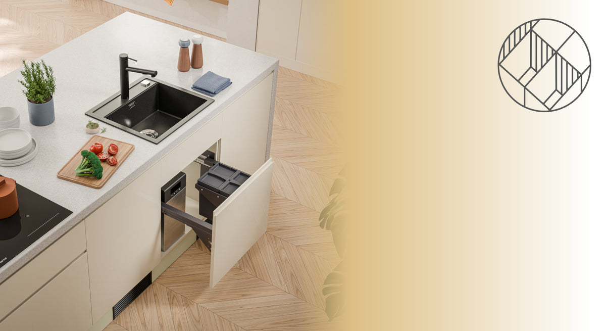 WESCO Pullboy Soft Fusion Abfalltrennsystem für Heißwasser-Boiler und Spülenunterschränke