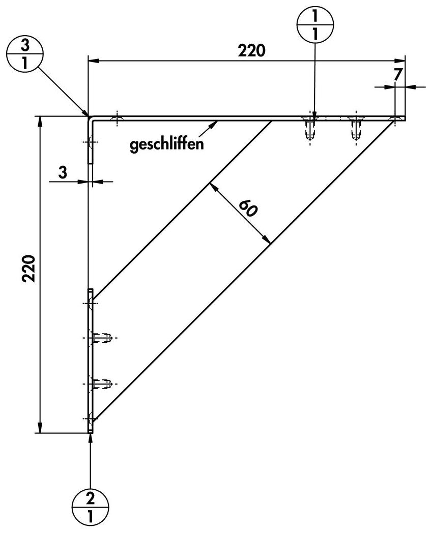 Korfu 4, edelstahlfarbig, H 220 mm