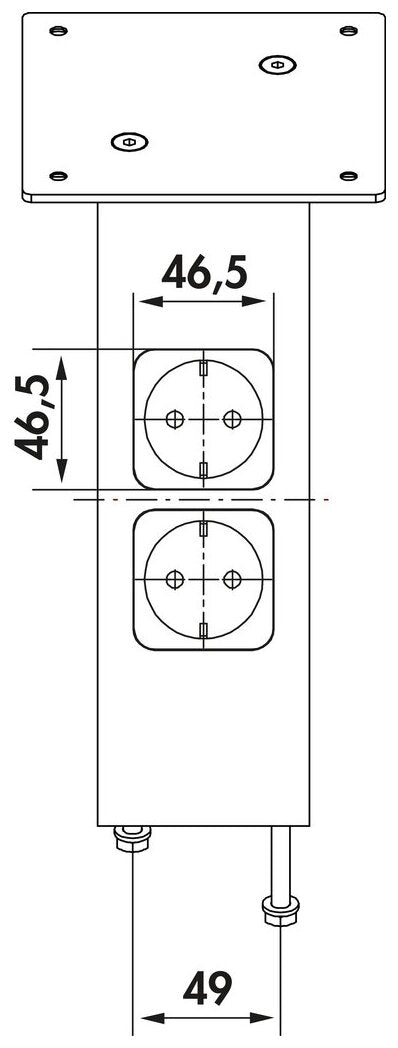 Connero 2 schräg, schwarz matt, H 170 mm