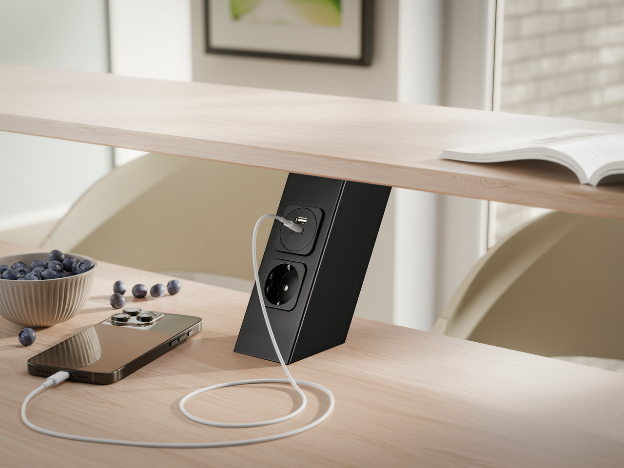 Connero 3 schräg, schwarz matt, H 170 mm