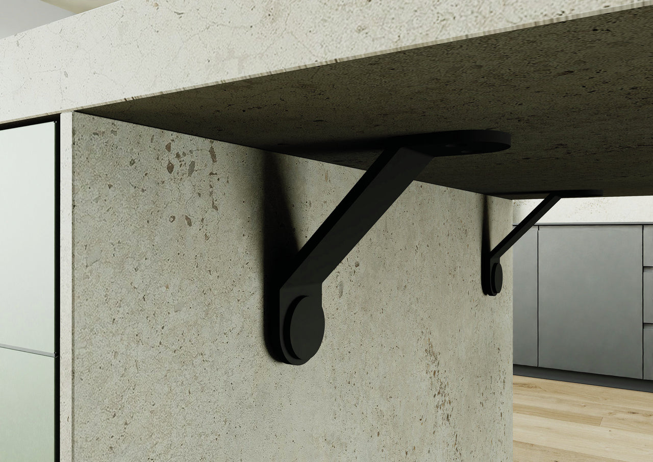 Winkelkonsole Siena , schwarz matt