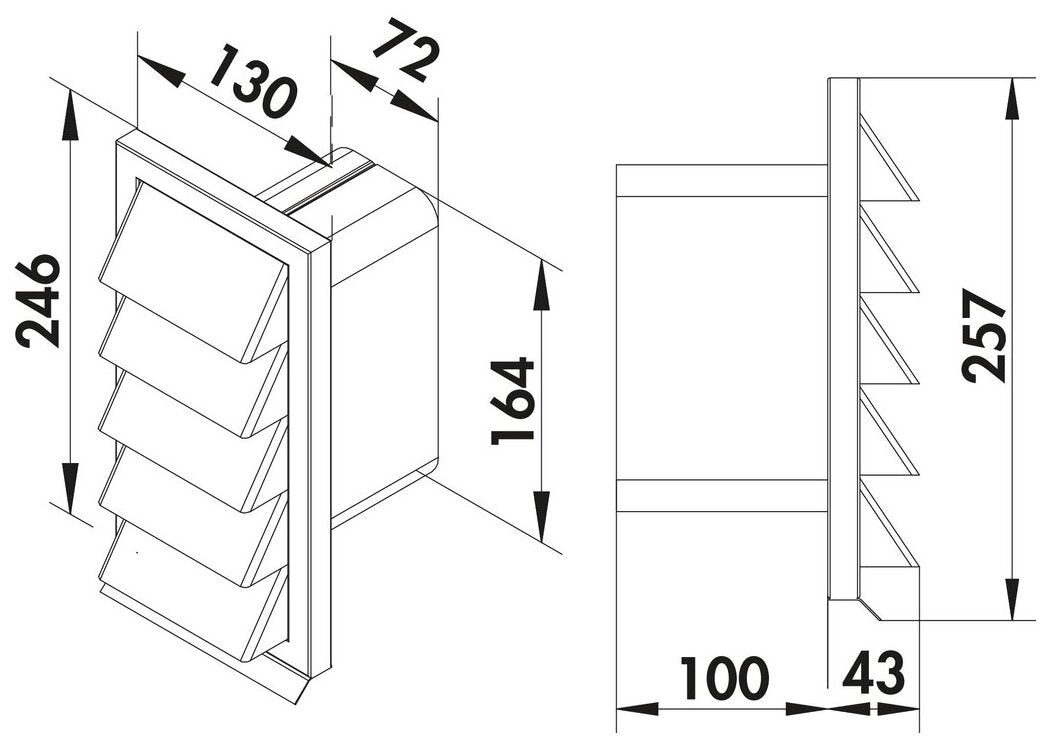 E-Jal HK flow 125 Außenjalousie, Edelstahl