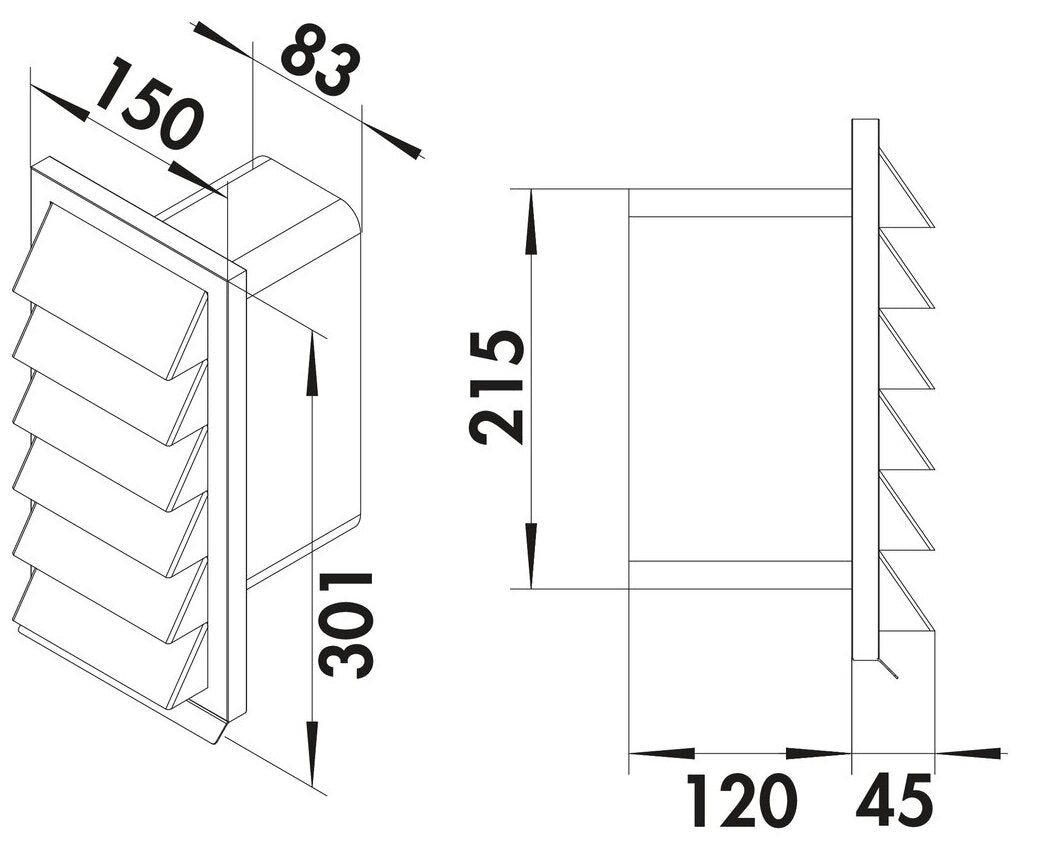 E-Jal HK flow 150 Außenjalousie, Edelstahl