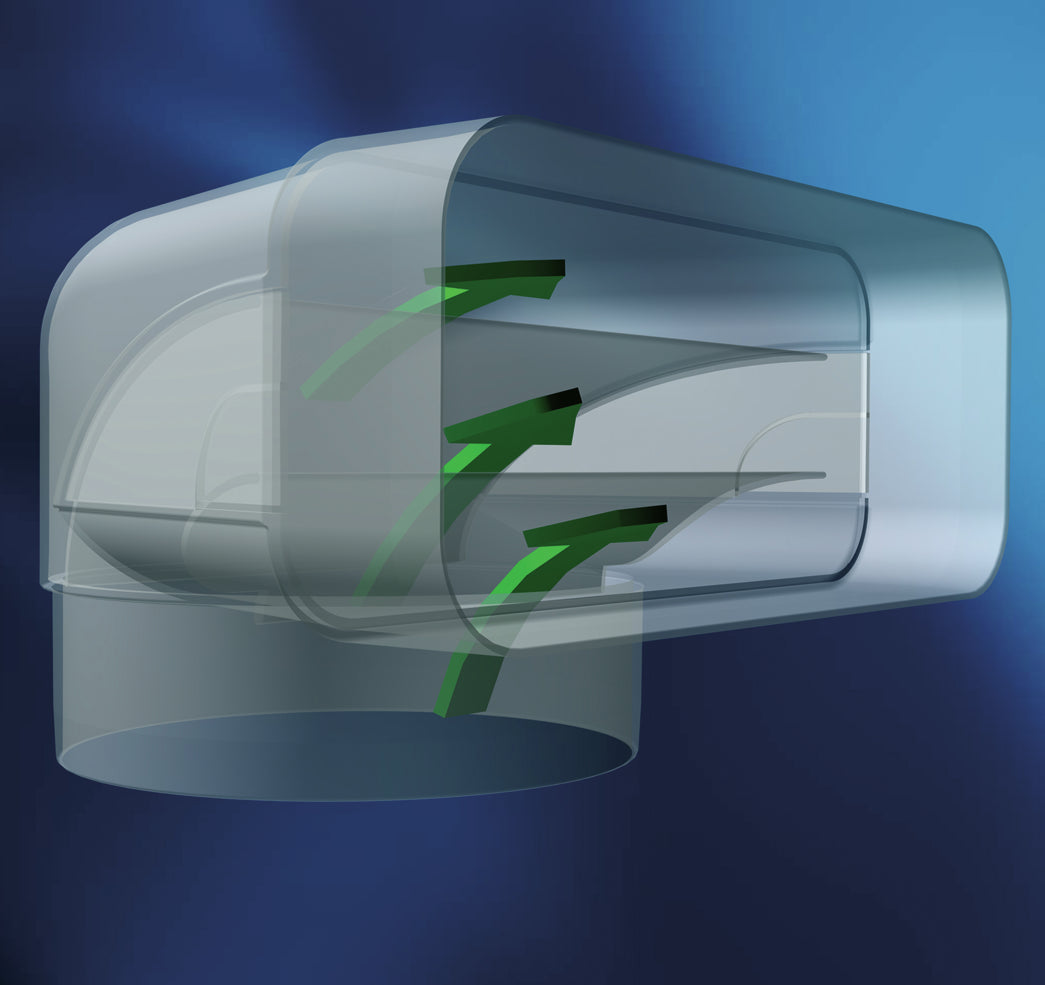 MF-RBV 125 Rohrbogen vertikal 90°, weiß