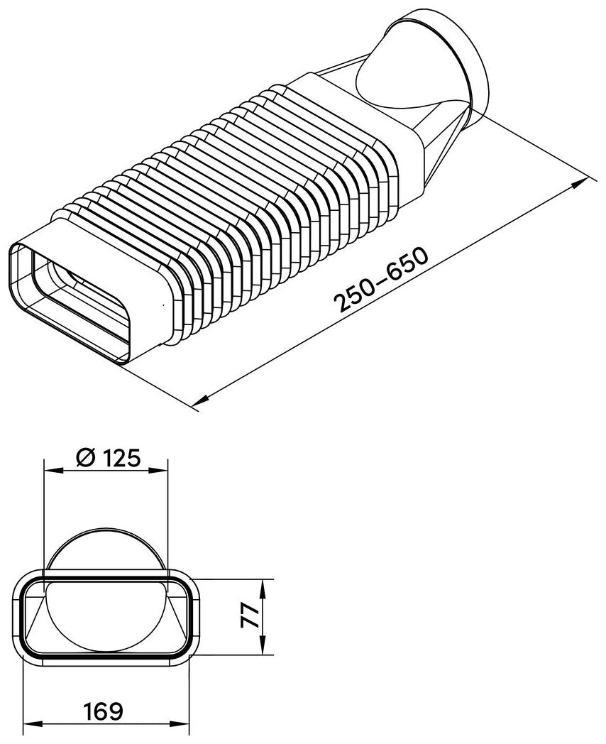 MF-RBFLEX 2 System 125 Rohrbogen, weiß