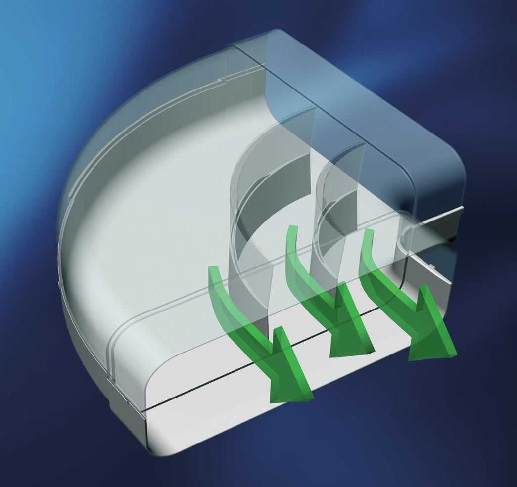 F-RBH 150 Rohrbogen horizontal 90°, weiß