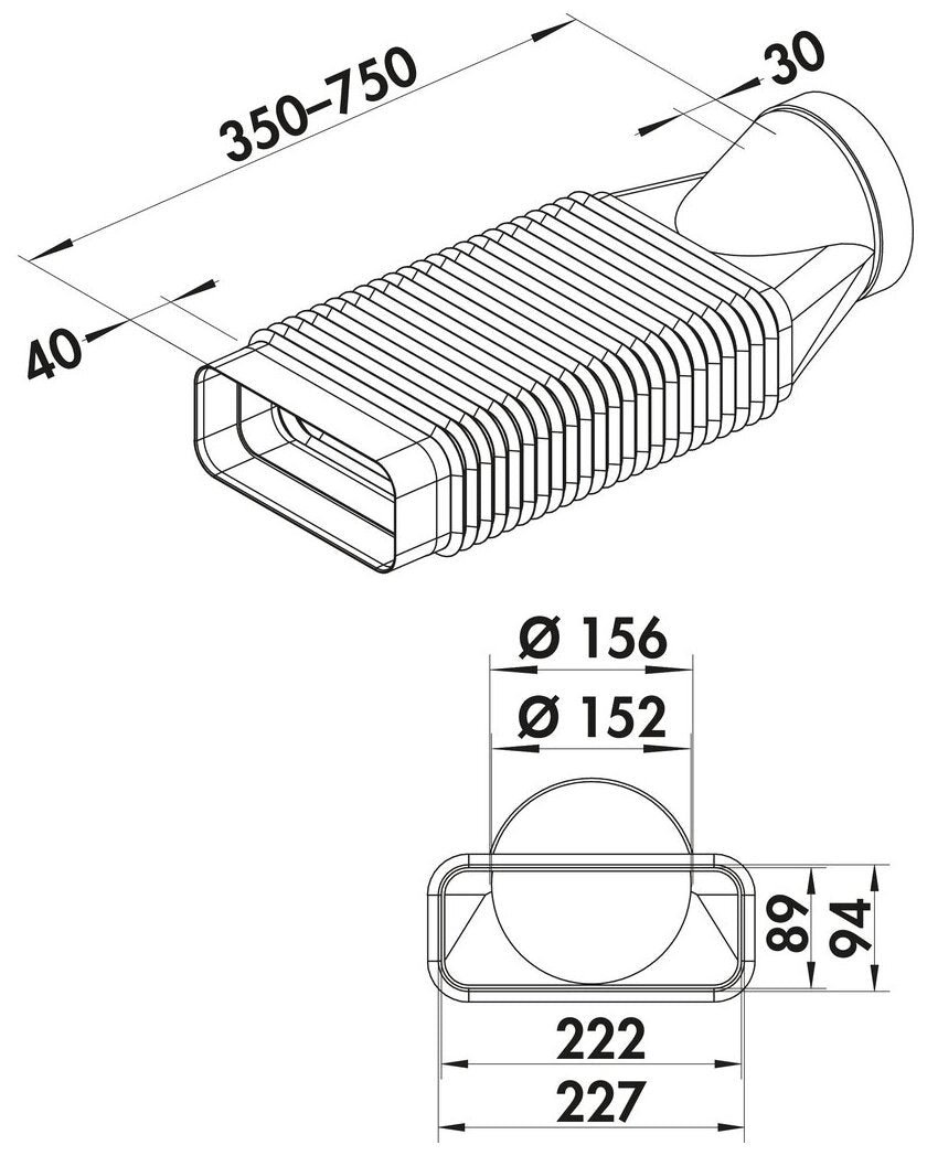 F-RBFLEX 2 System 150 Rohrbogen, weiß