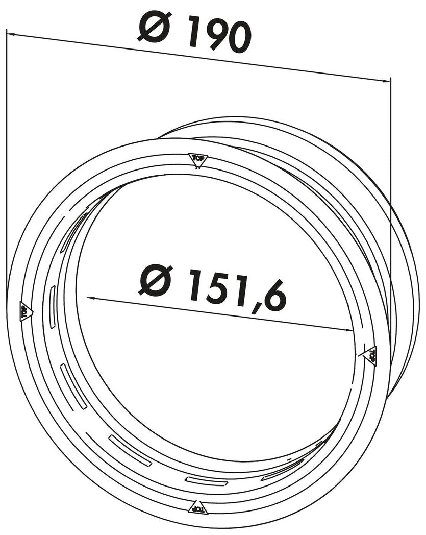 PRIME flow P-Klima-E 150 Mauerkasten, weiß, Edelstahl