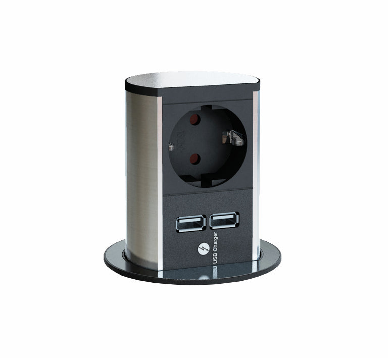 Elevator USB A, edelstahlfarbig