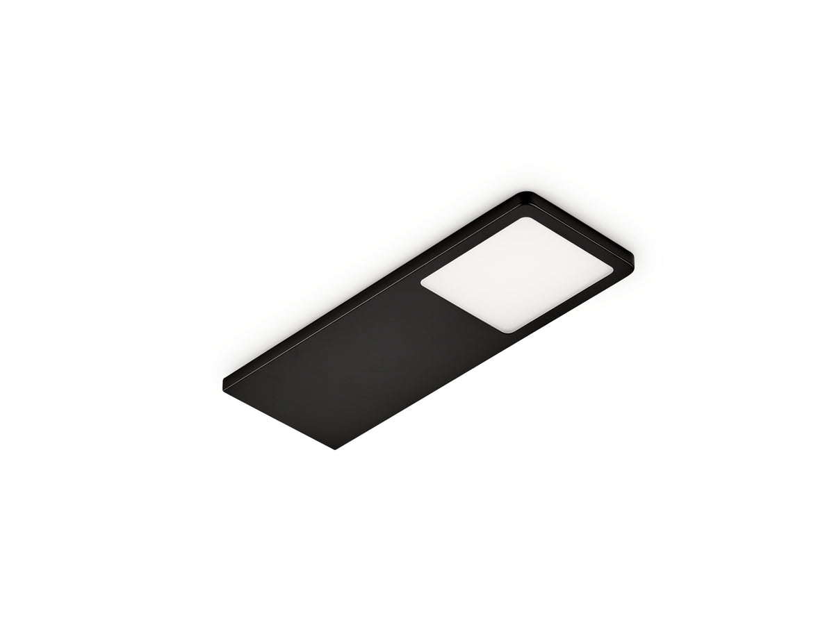 Neva Farbwechsel LED, Einzelleuchte ohne Schalter, alufarbig und schwarz