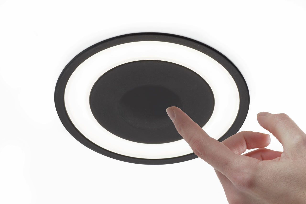 Kronos 2 Farbwechsel LED, Einzelleuchte m. LED Touch S. D., schwarz matt