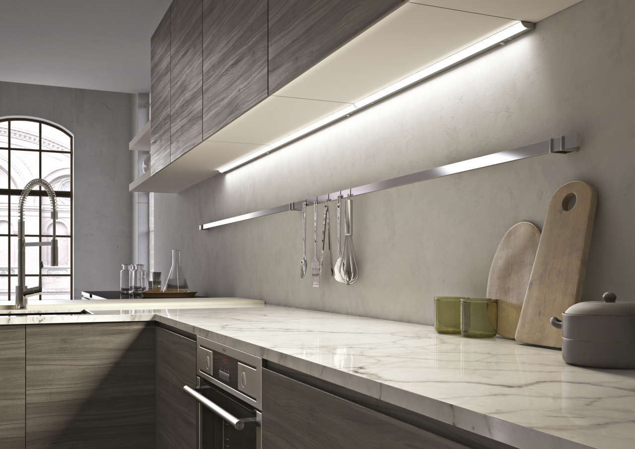 Fluente LED alufarbig