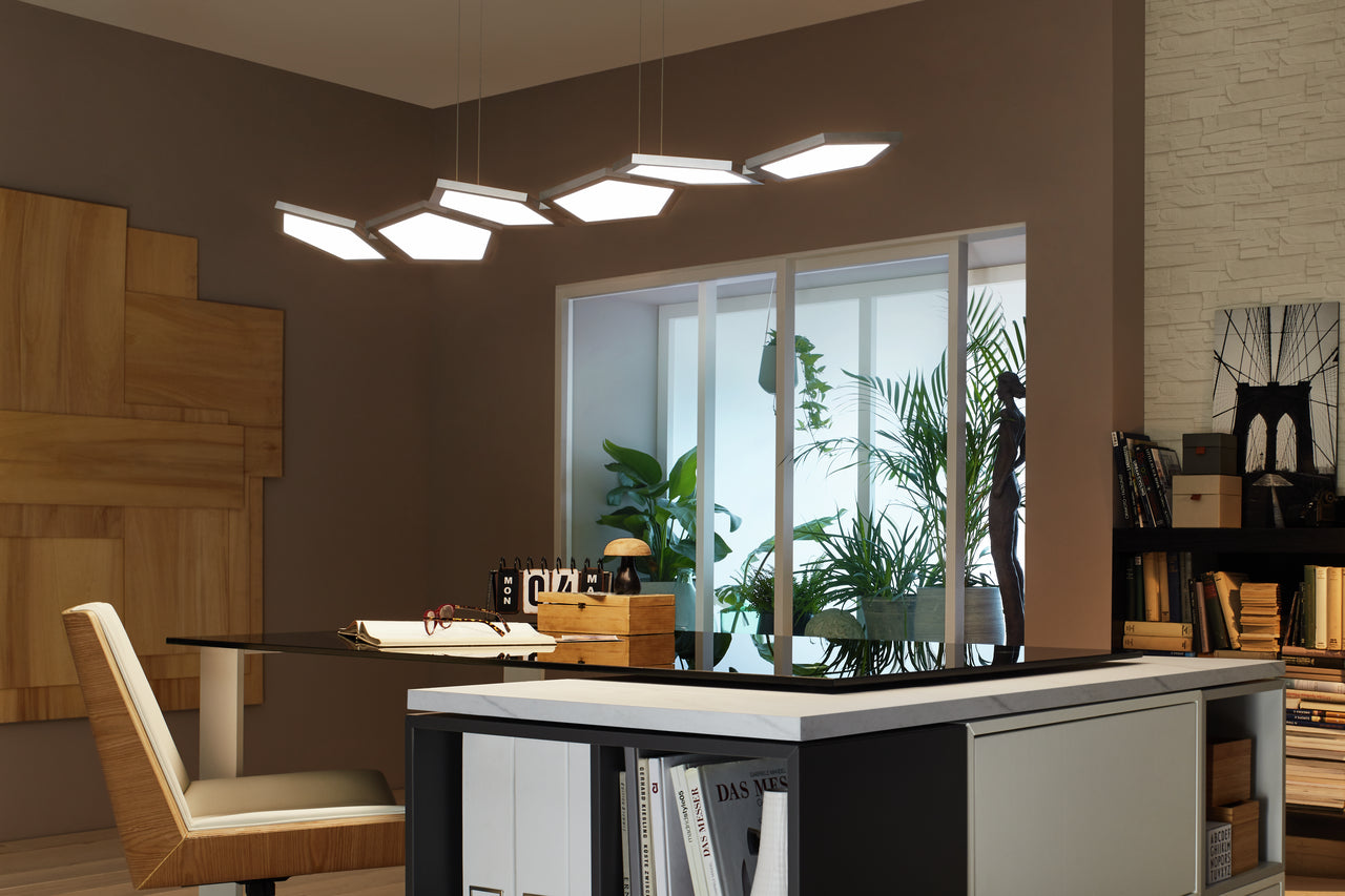 Cingue LED, L 1362 mm, 60 W, edelstahlfarbig