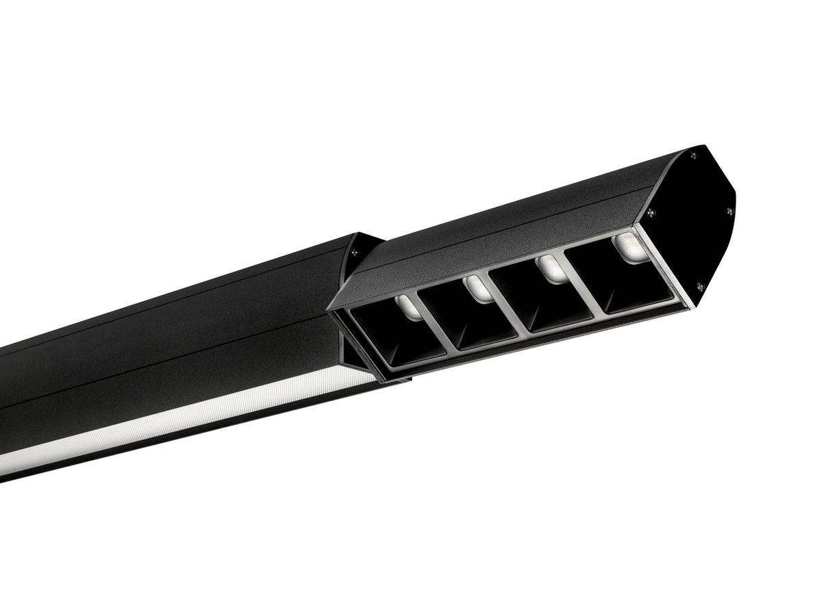Svala LED, L 1560 mm, 40 W, schwarz