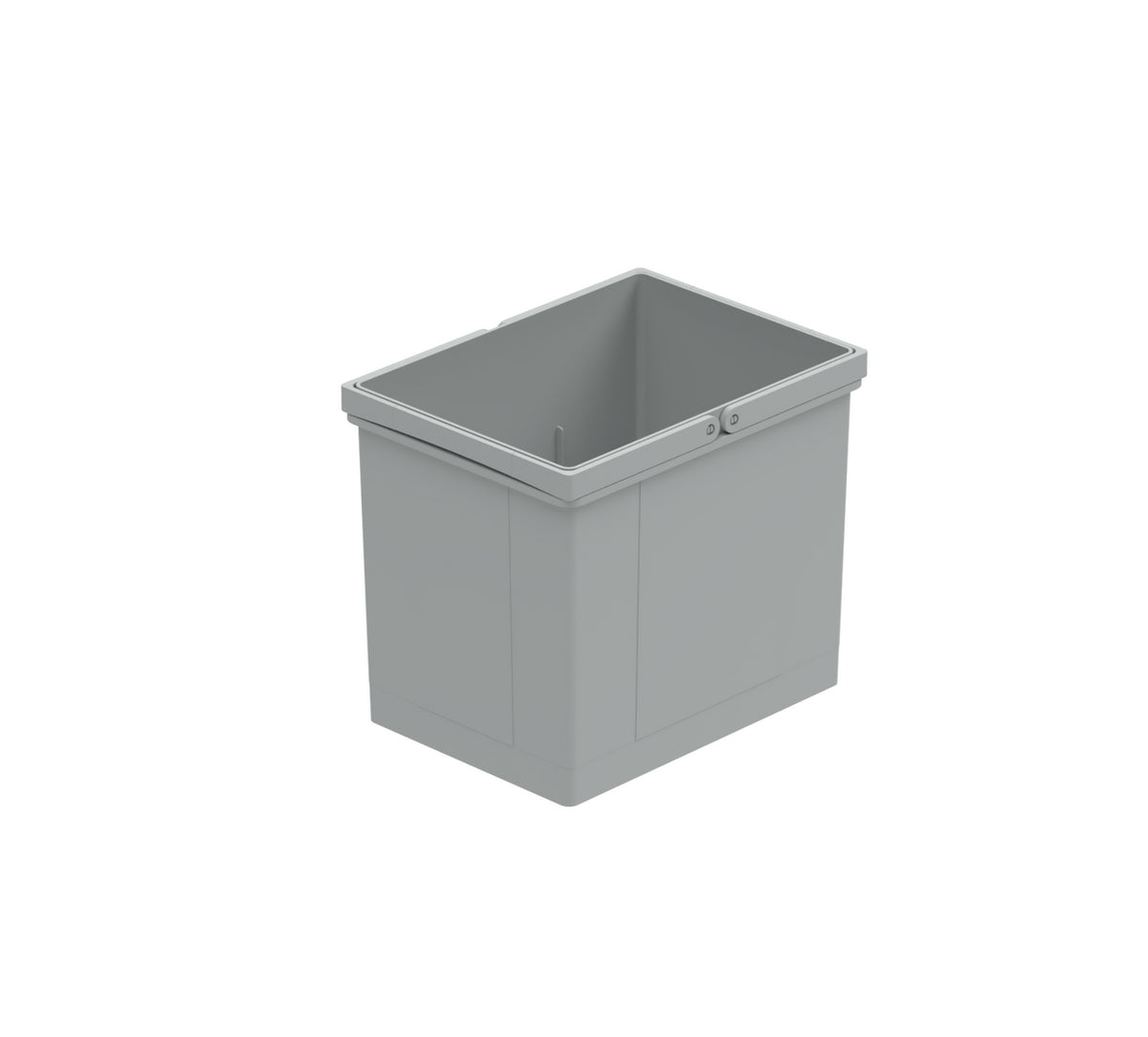 WESCO® Doppelbügel-Eimer, alugrau, 15 l