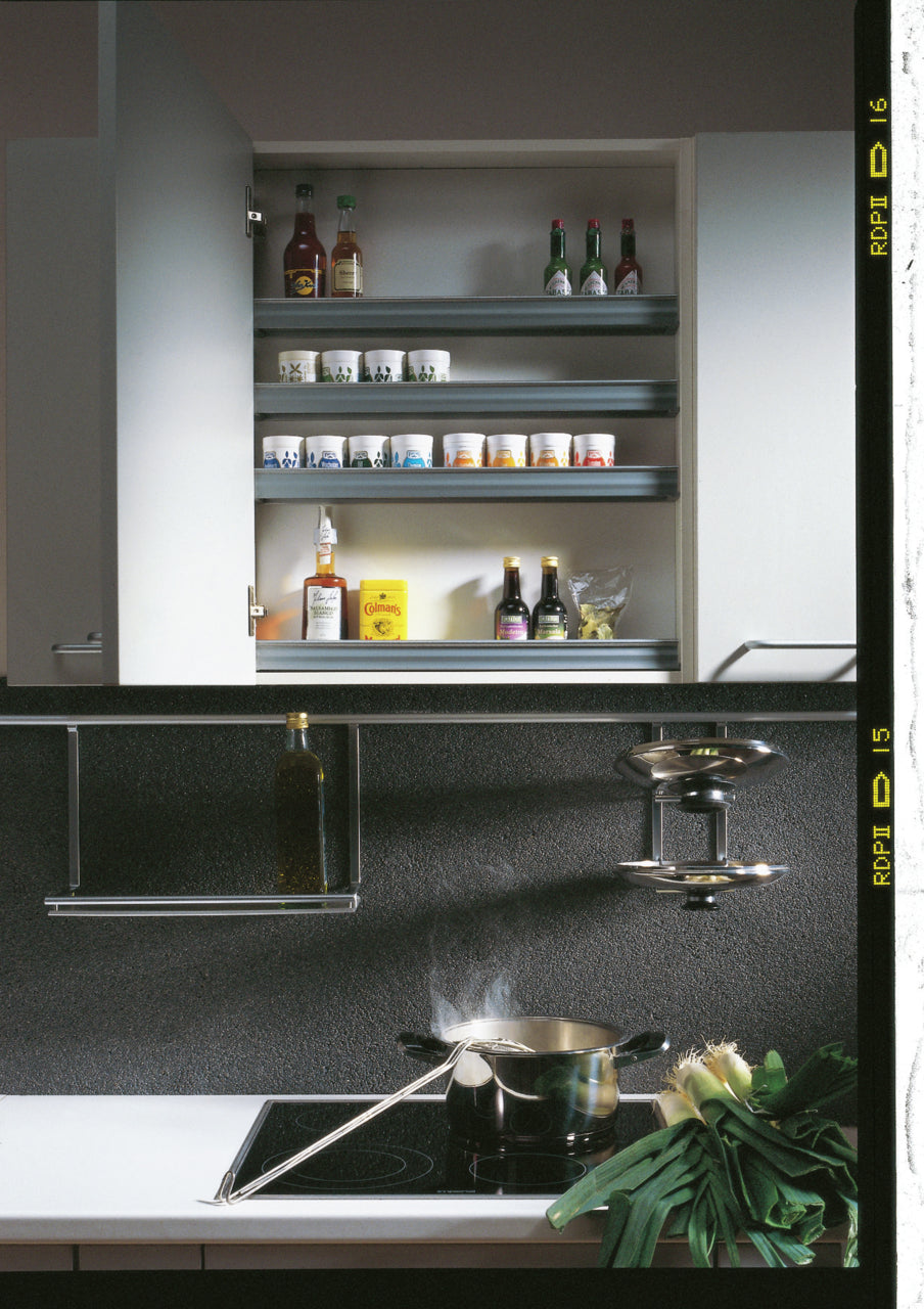 Ablage für Abzugshaubenschrank, silber