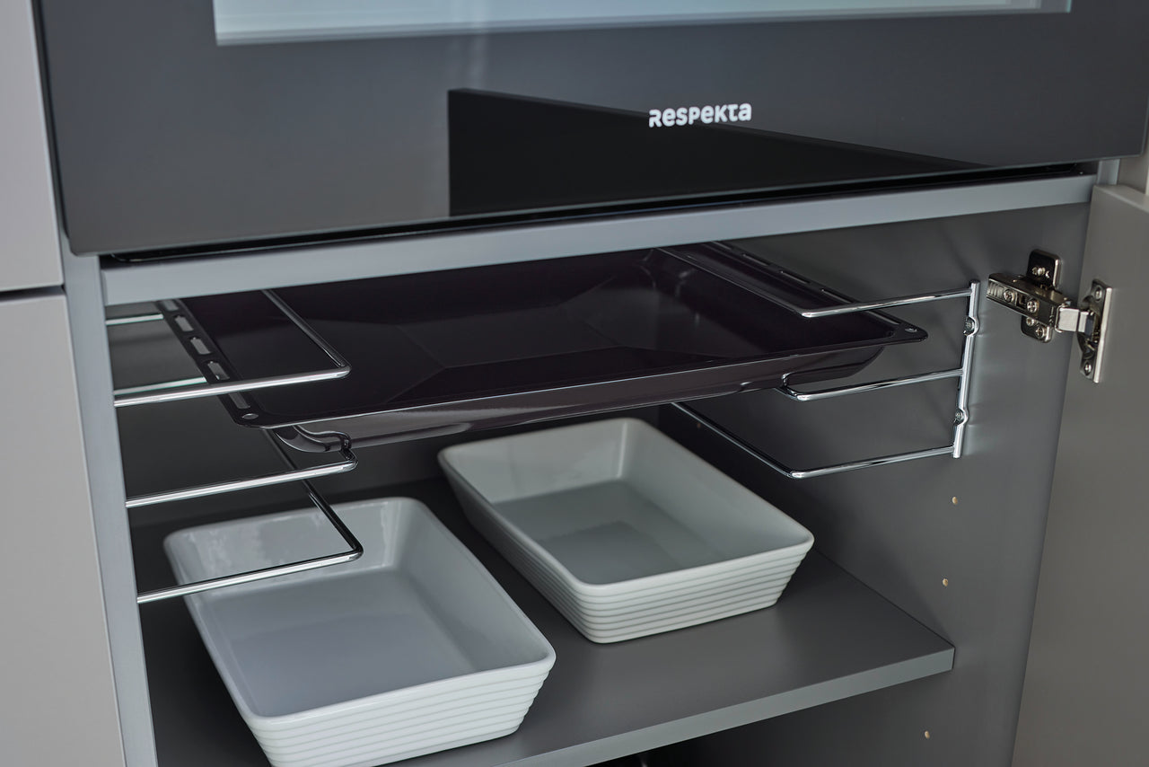 Backblechhalter Set, verchromt