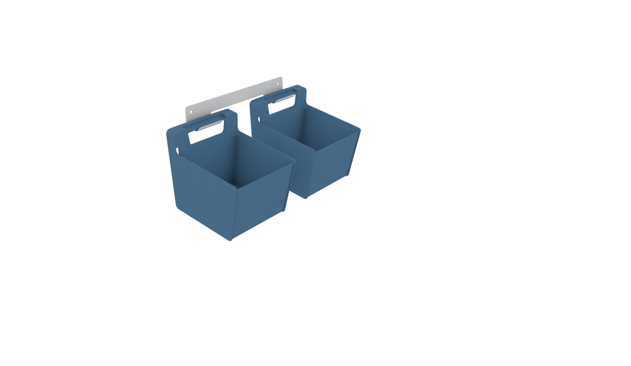 Tidy Utensilienbehälter, weiß/blau