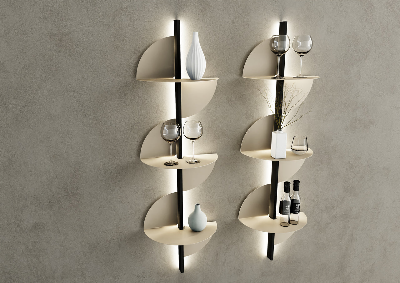 transFORM Regalsystem Wave, 1500 x 450 x 230 mm (H x B x T), 3 Böden