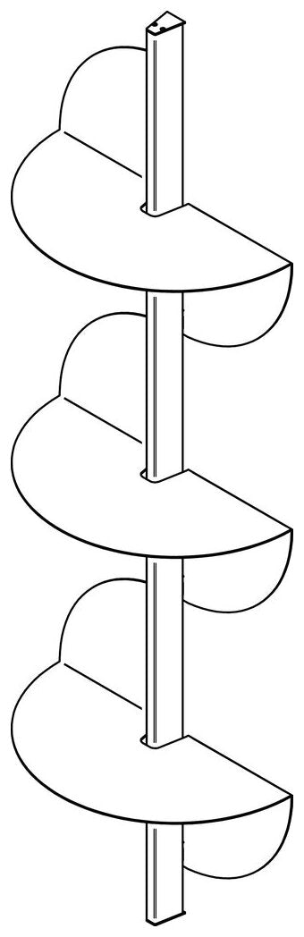 transFORM Regalsystem Wave, 1500 x 450 x 230 mm (H x B x T), 3 Böden