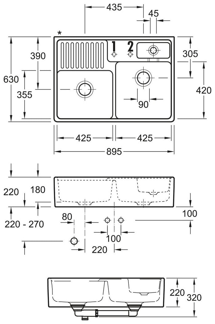 Spülstein Doppelbecken
