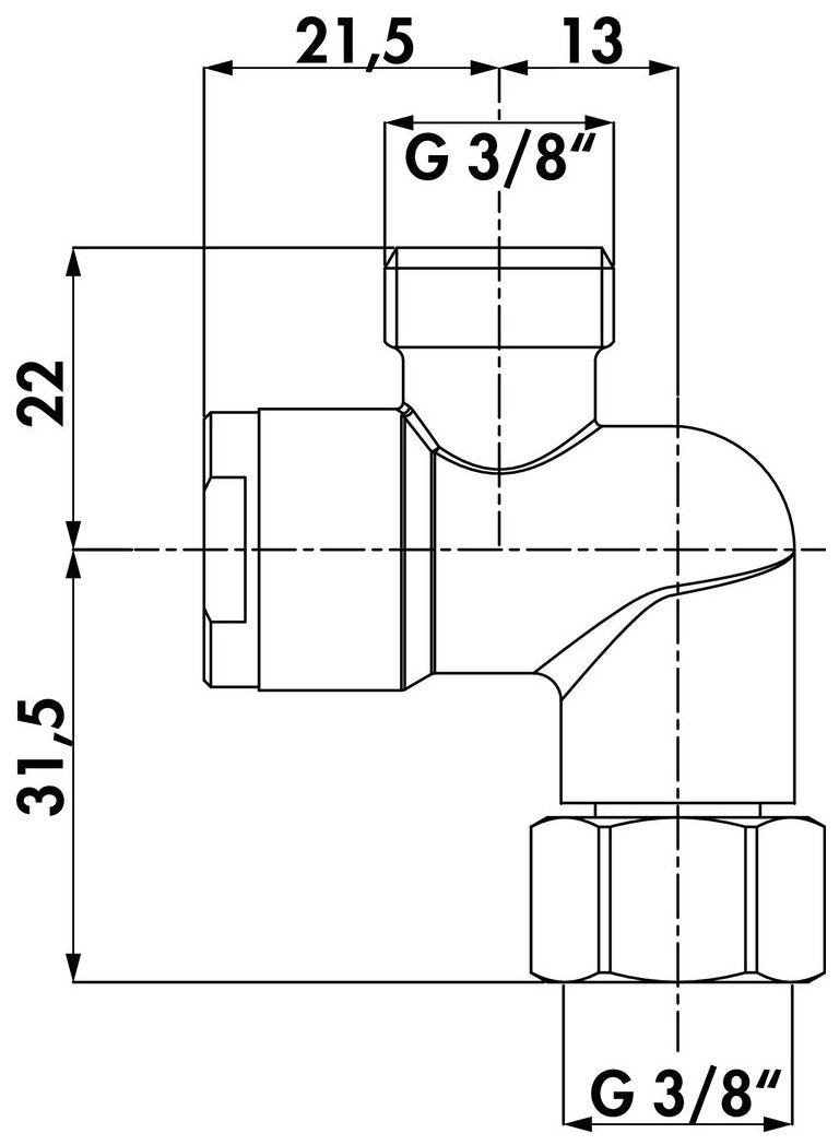 Schmutzfilter Ecco 1, 3/8'', chrom