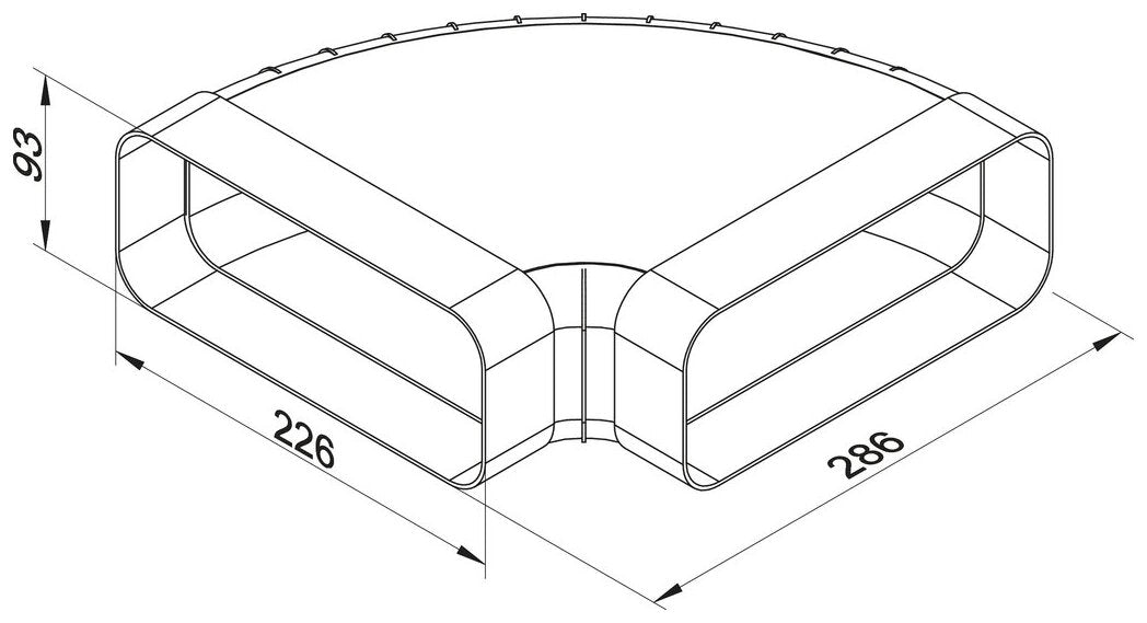F-RBH 150 Rohrbogen horizontal 90°, weiß