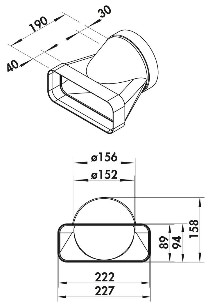 F-EST 150 Endstück, weiß