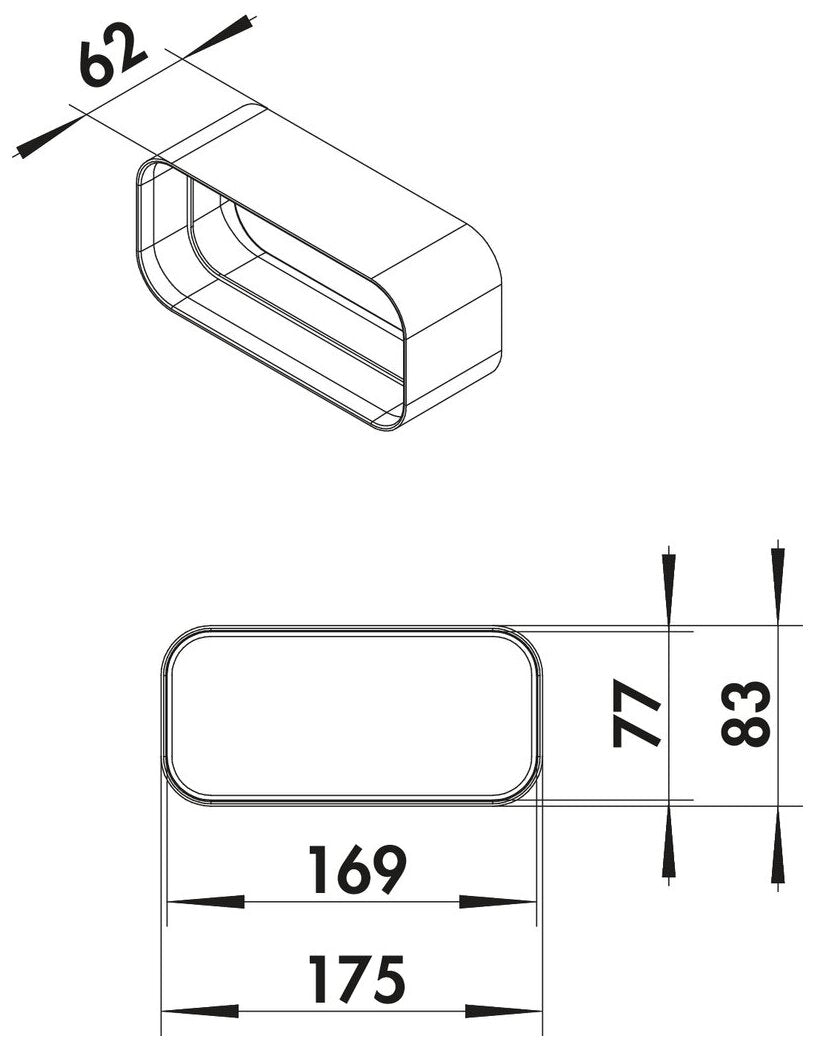 MF-RVB 125 Rohrverbinder, weiß