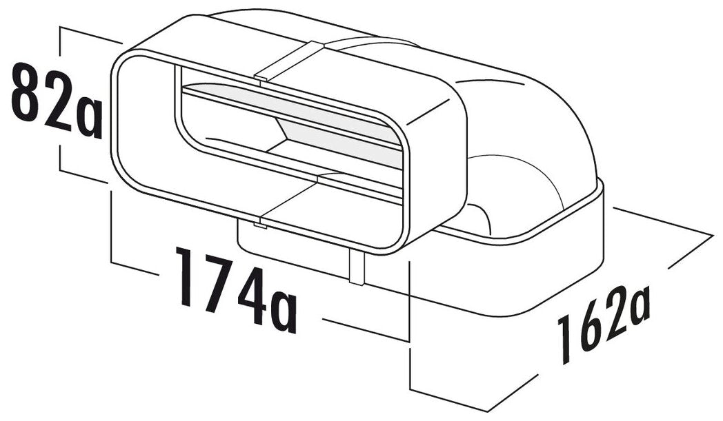 MF-RBV 125 Rohrbogen vertikal 90°, weiß