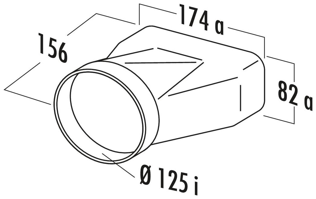 MF-EST 125 Endstück, weiß