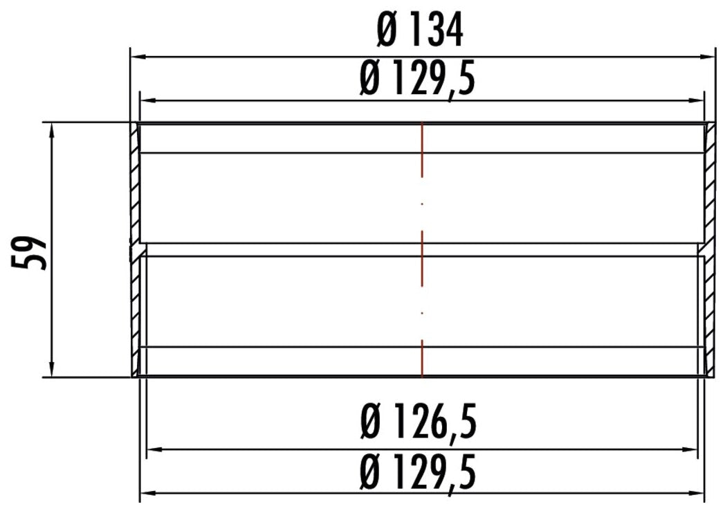 R-VBS 125 round Rohrverbinder, weiß