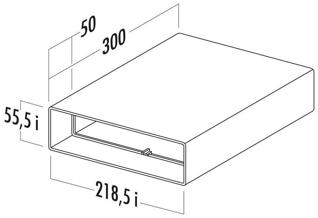 T-TR 300 System 125 Breitkanal, weiß