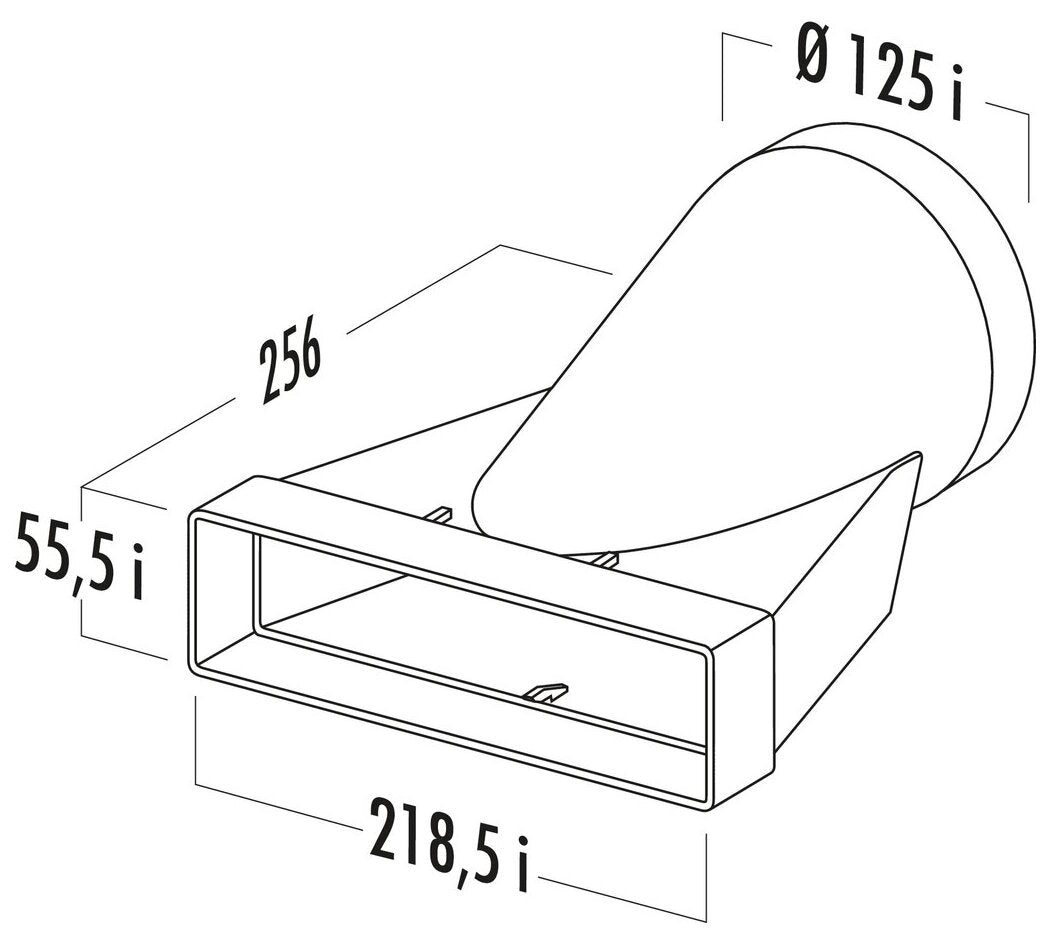 T-EST 125 Endstück, weiß