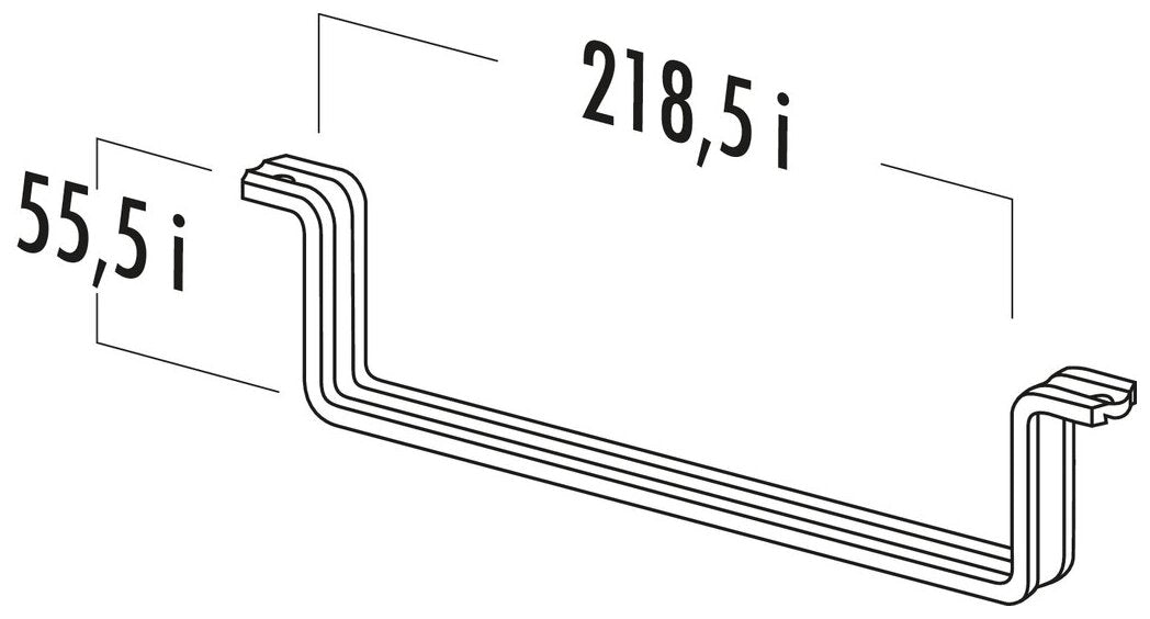Flachkanalhalterung 125, weiß