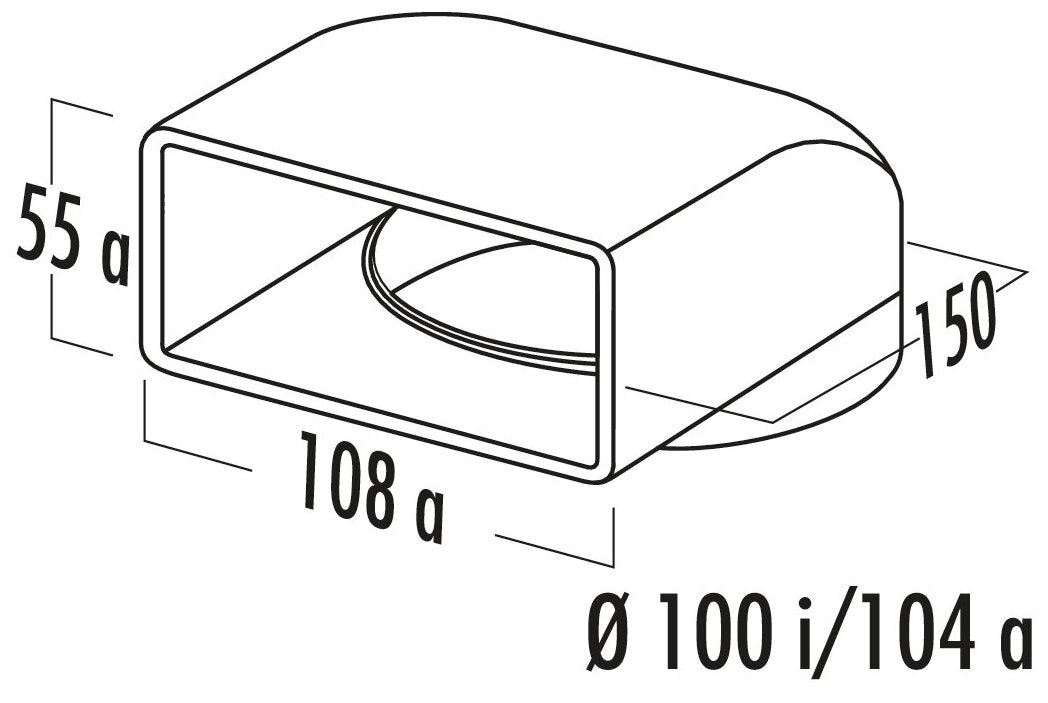 N-UR 100 Umlenkstück 90°, weiß