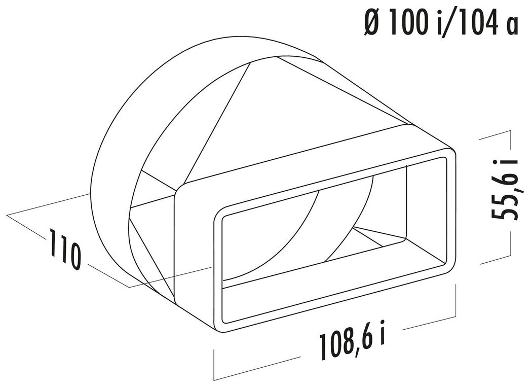 N-EST 100 Endstück, weiß