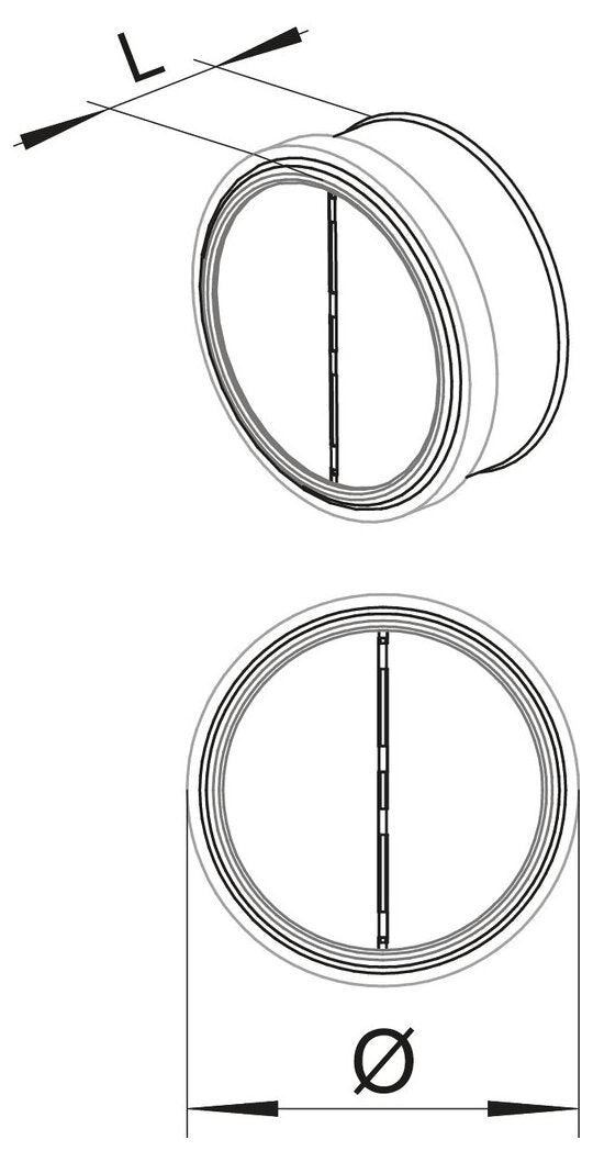 Rückstauklappe rund