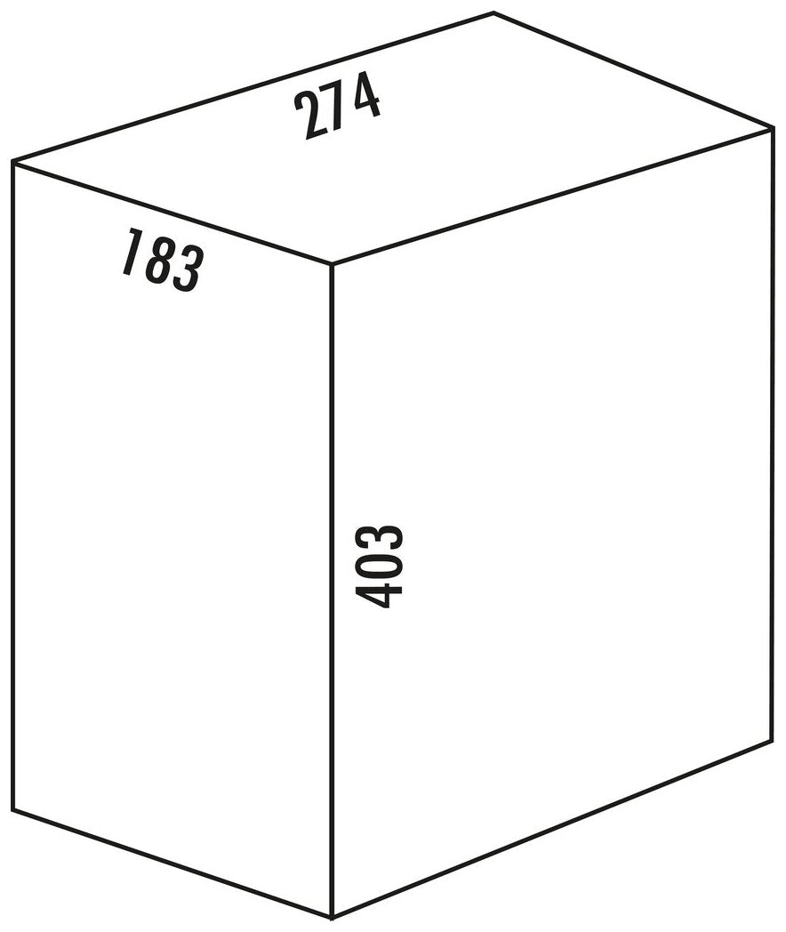Cabbi® Systembehälter, mit grauem Griff, 12 Liter