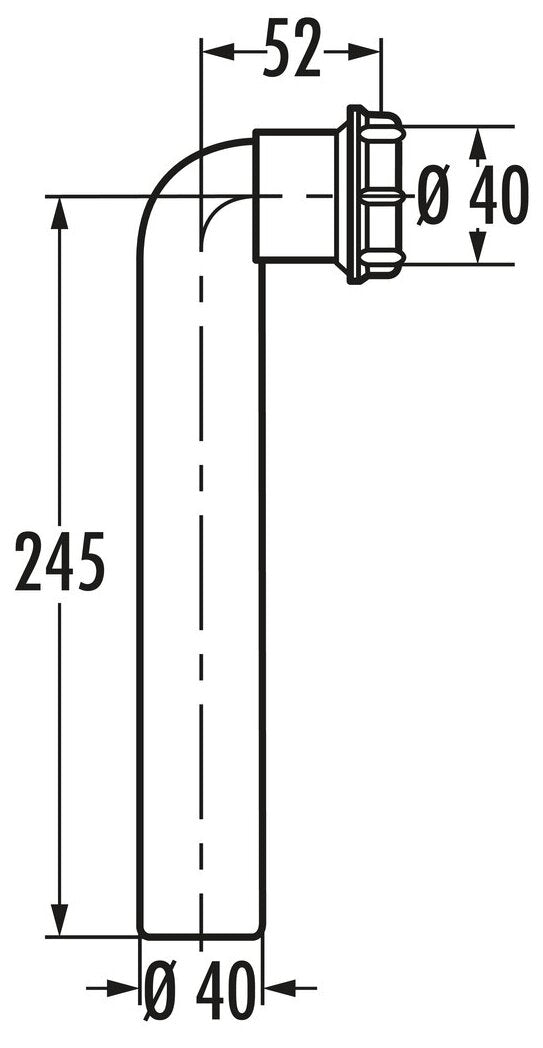 Ablaufbogen 90°, weiß