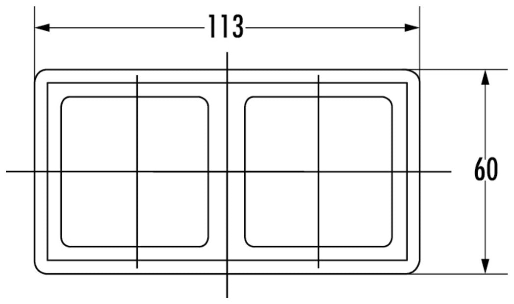 Abdeckrahmen 2, silberfarbig