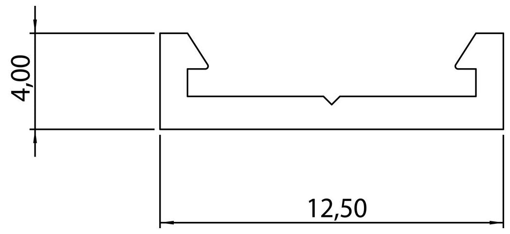 Aufnahmekanal für Fakto LED Flex Stripes, L 1000 mm