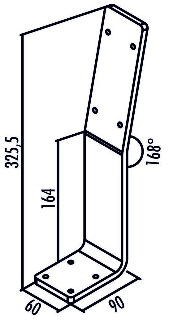 Rückenlehnenbügel für Bank