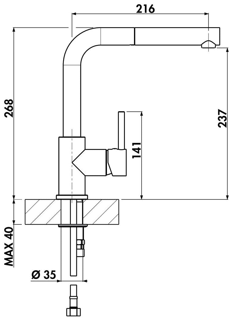 LINEA Gramix 2 Hochdruck-Armatur