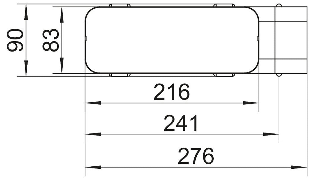STEEL flow SF-RBH 150 Rohrbogen horizontal 90°, verzinkter Stahl
