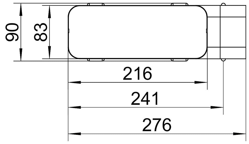 STEEL flow SF-RBH 150 Rohrbogen horizontal 90°, verzinkter Stahl