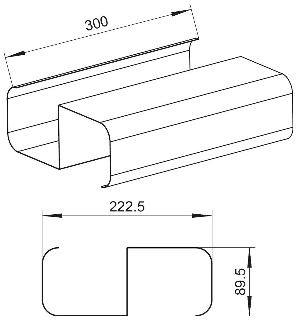 STEEL flow SF-VRO 150 Stützsteg, verzinkter Stahl, L 300 mm