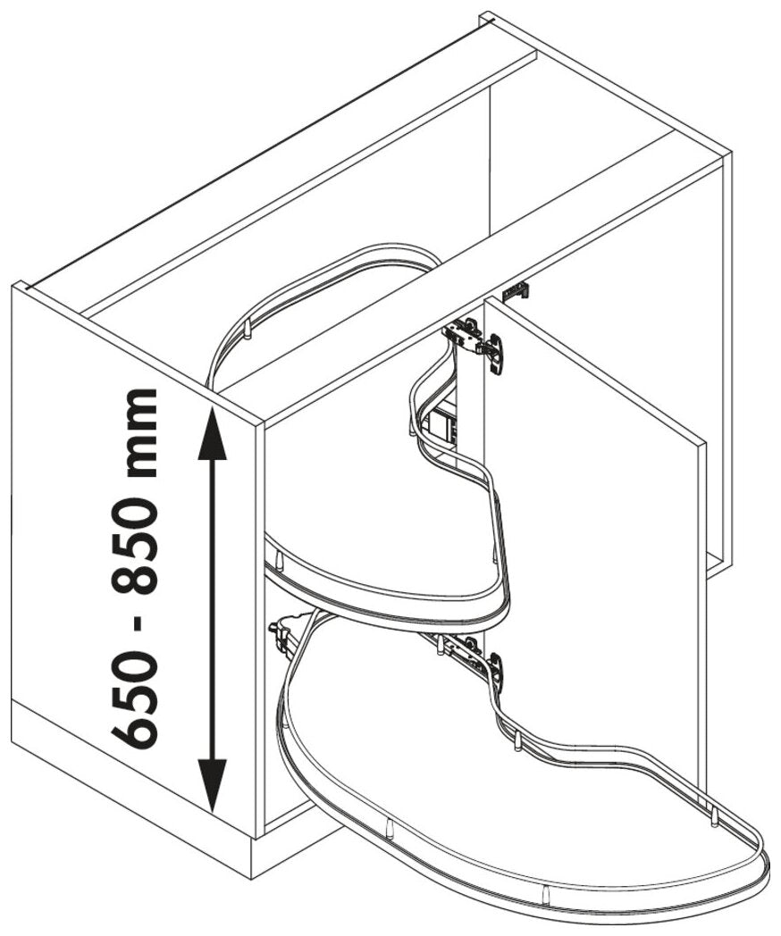 Cornerstone Maxx Beschlag, Eckschrank-Schwenkbeschlag, Set