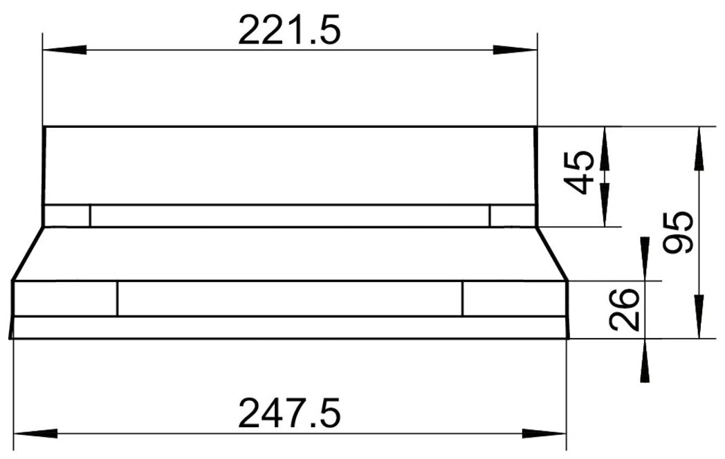 STEEL flow SF-BA 150 Adapter, verzinkter Stahl