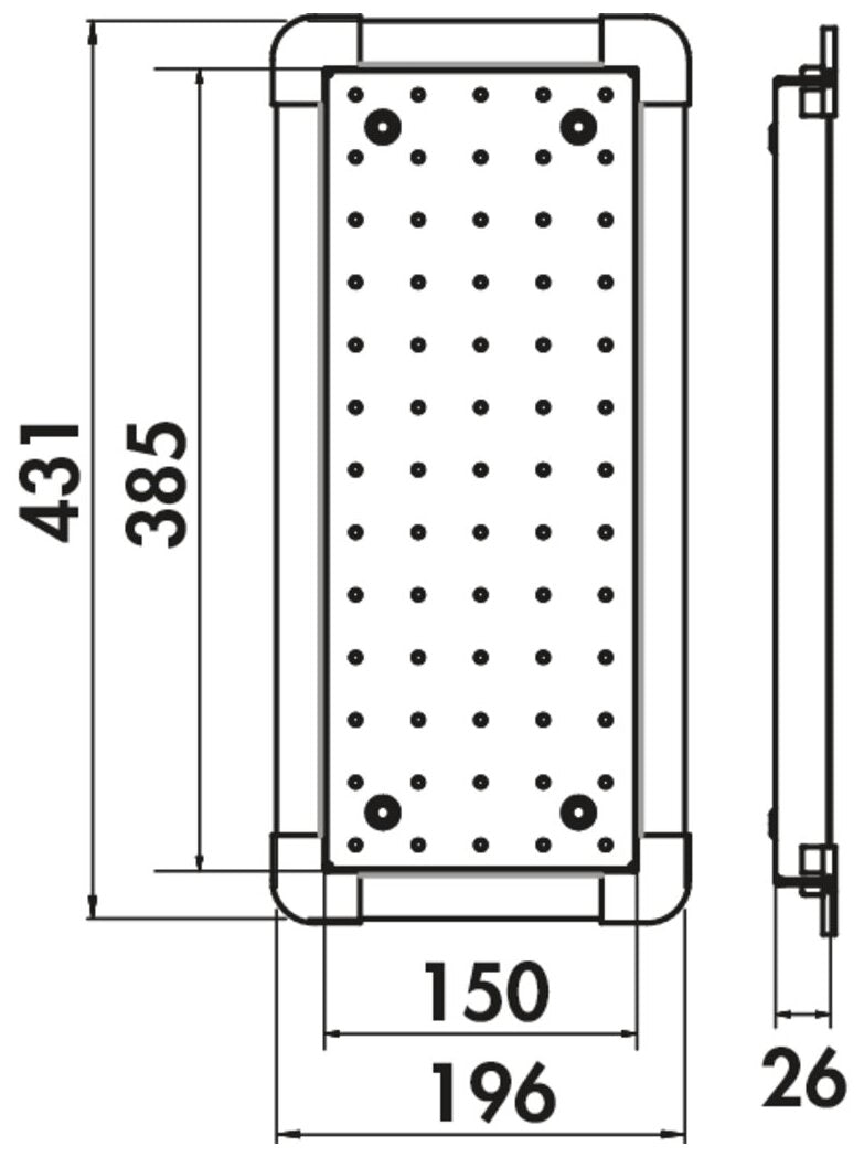 Abtropftablett klein, Edelstahl